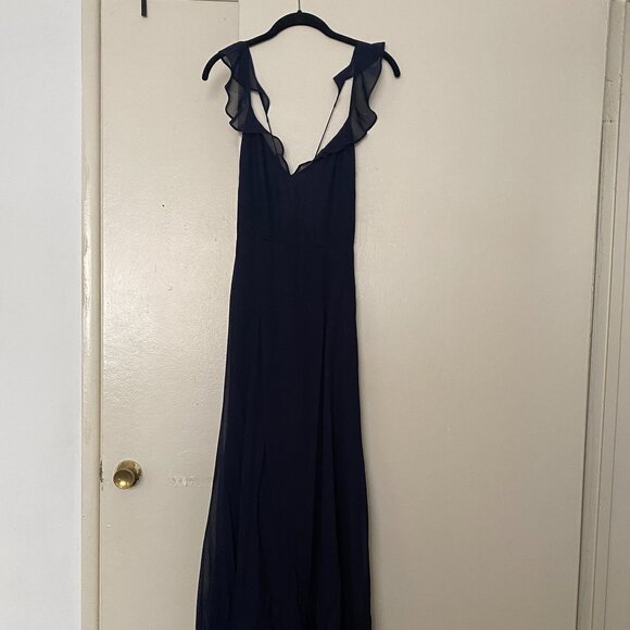 Reformation Isabella Dress in Midnight Navy (0) - Picture 1 of 6